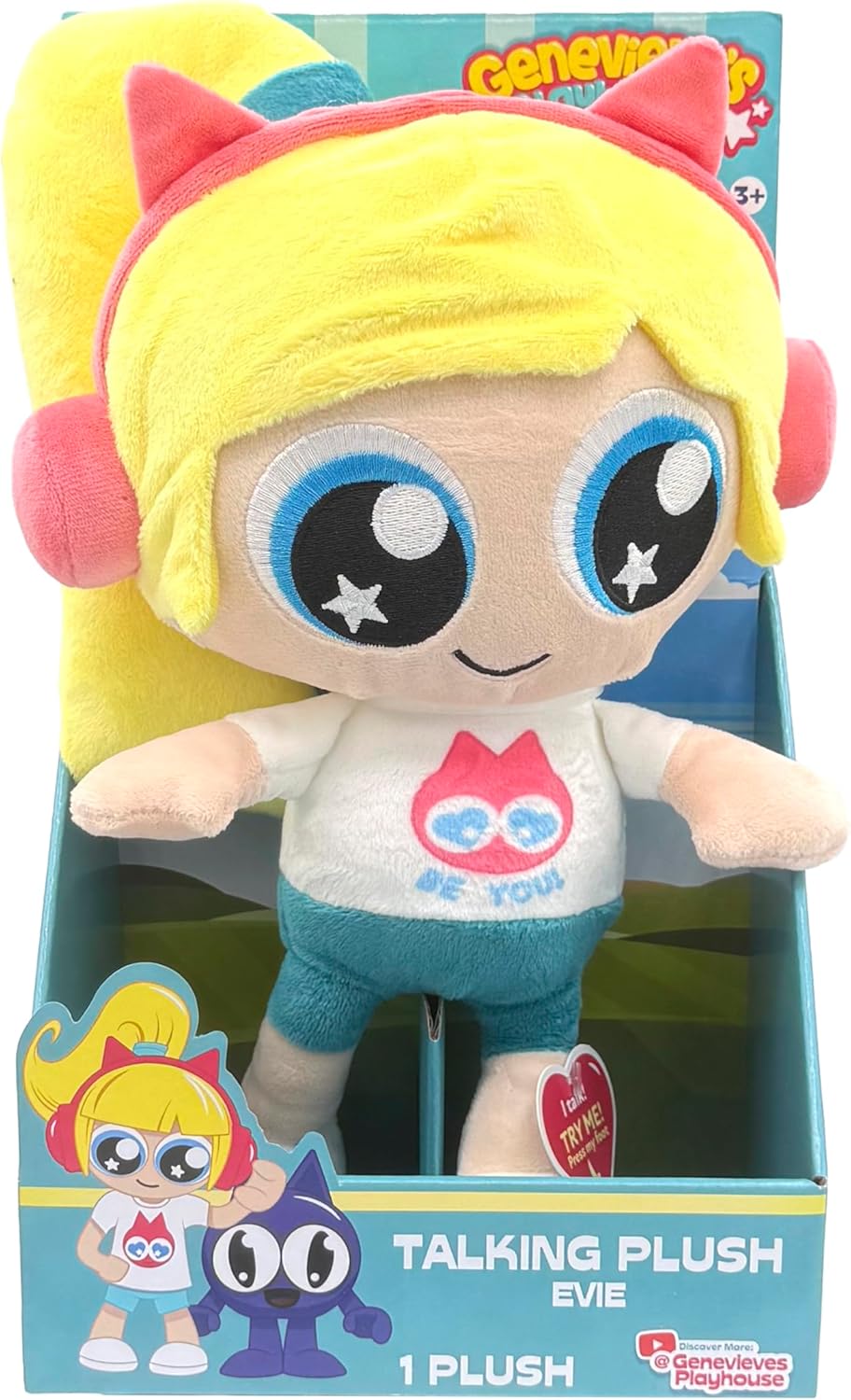 Genevieve's Playhouse Talking Plush Singing Doll, 8 Sounds, Cat Headphones — view 4