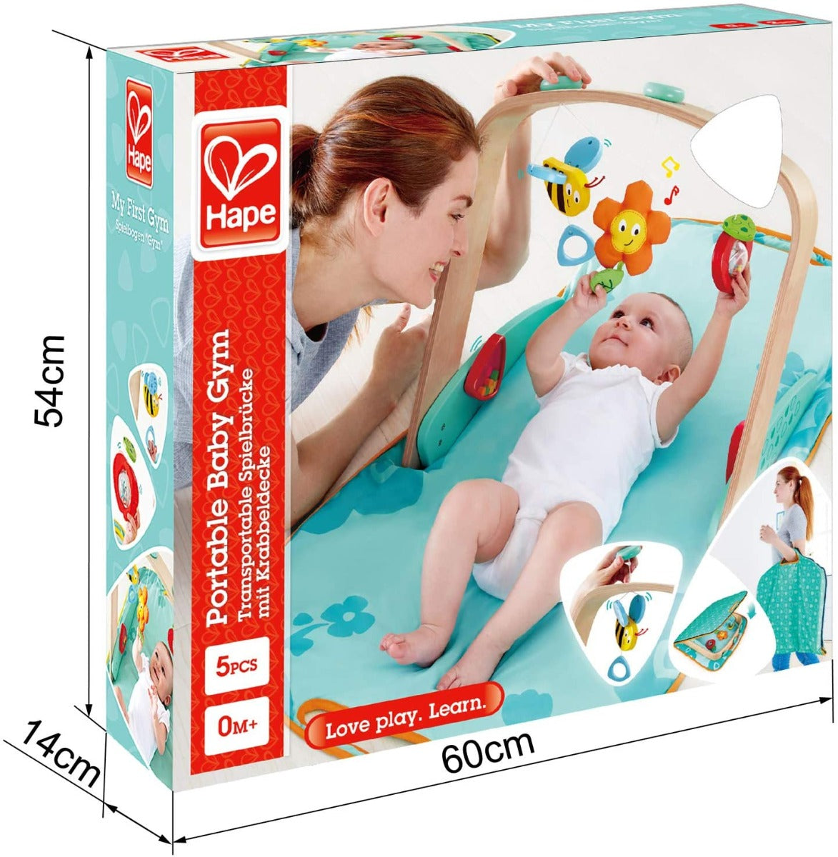 Hape Wooden Portable Baby Gym - Colorland Toys