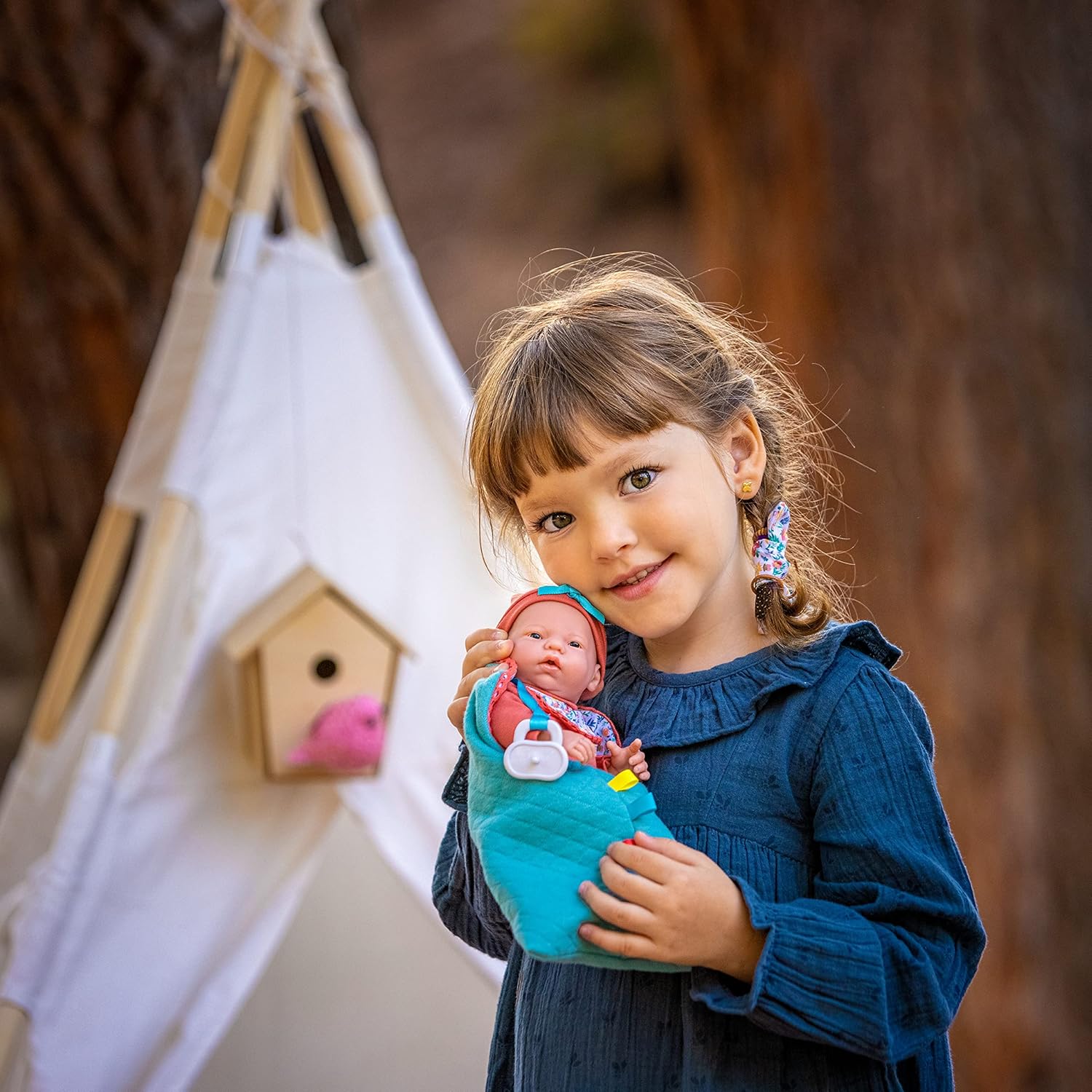 JC Toys Nature Collection Mini Newborn Real Girl Baby Doll 9.5" — view 4