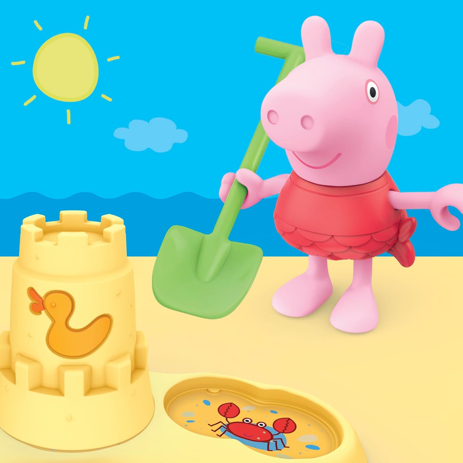 Peppa Pig Siblings Beach Day Playset with 3 Figures & 5 Accessories — view 4