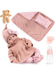 Reborn Baby Doll With Blanket And Pillow 38cm  93827AO