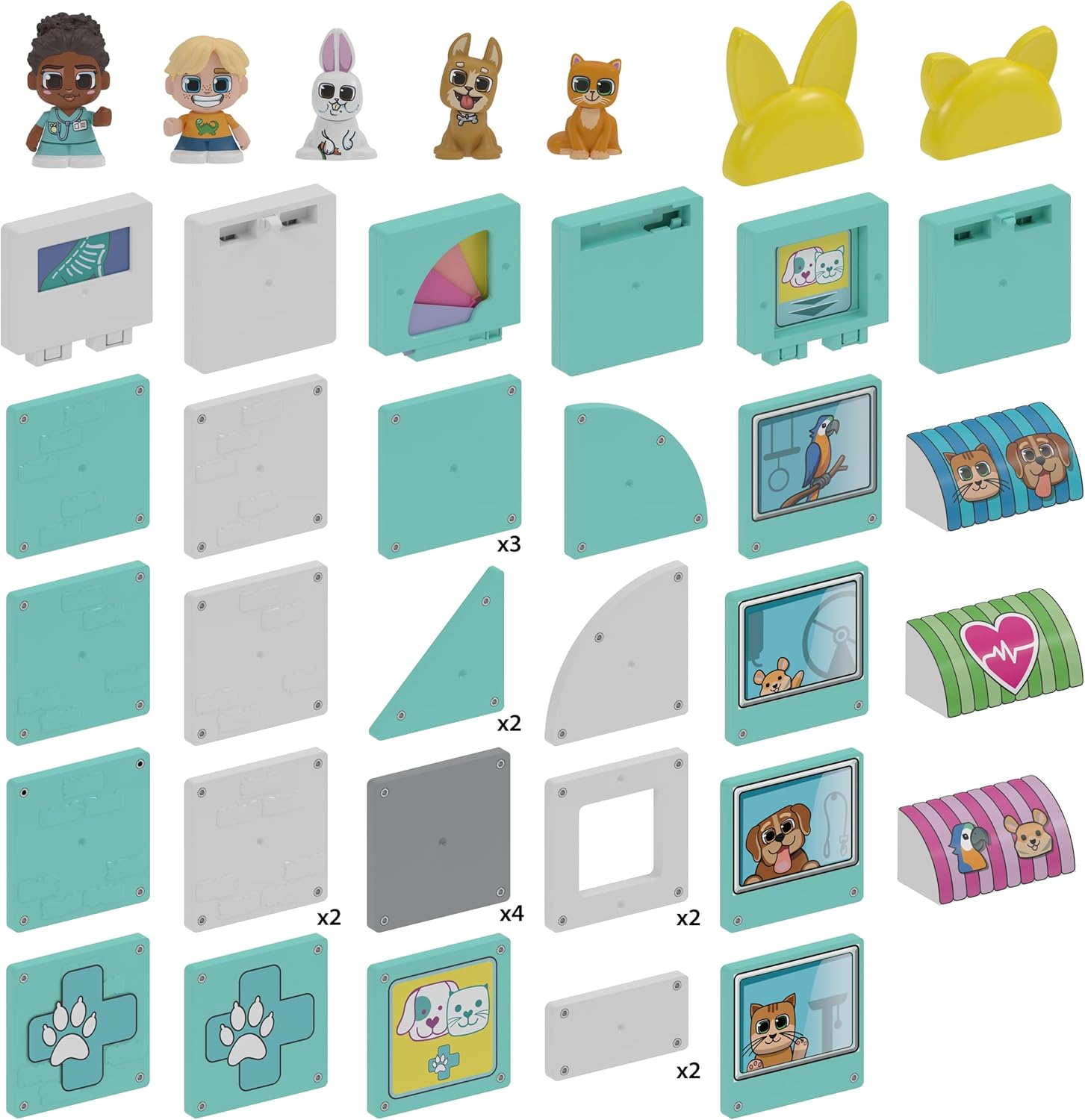 Tile Town Pet Vet Set Magnetic Tiles Playset — view 5