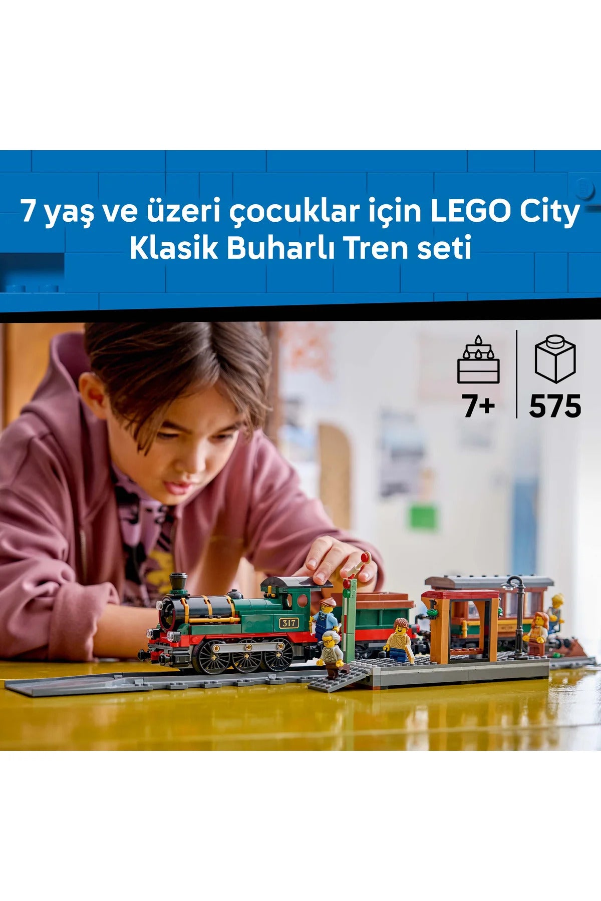 LEGO City Classic Steam Train 60511 – 575 Piece Building Set — view 5