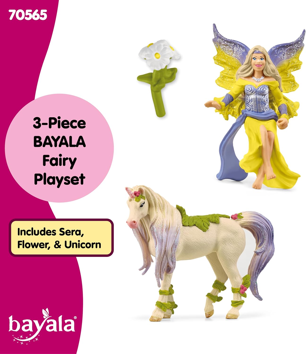 Schleich bayala Fairy Sera with Blossom Unicorn Toy, Ages 5+ — view 5