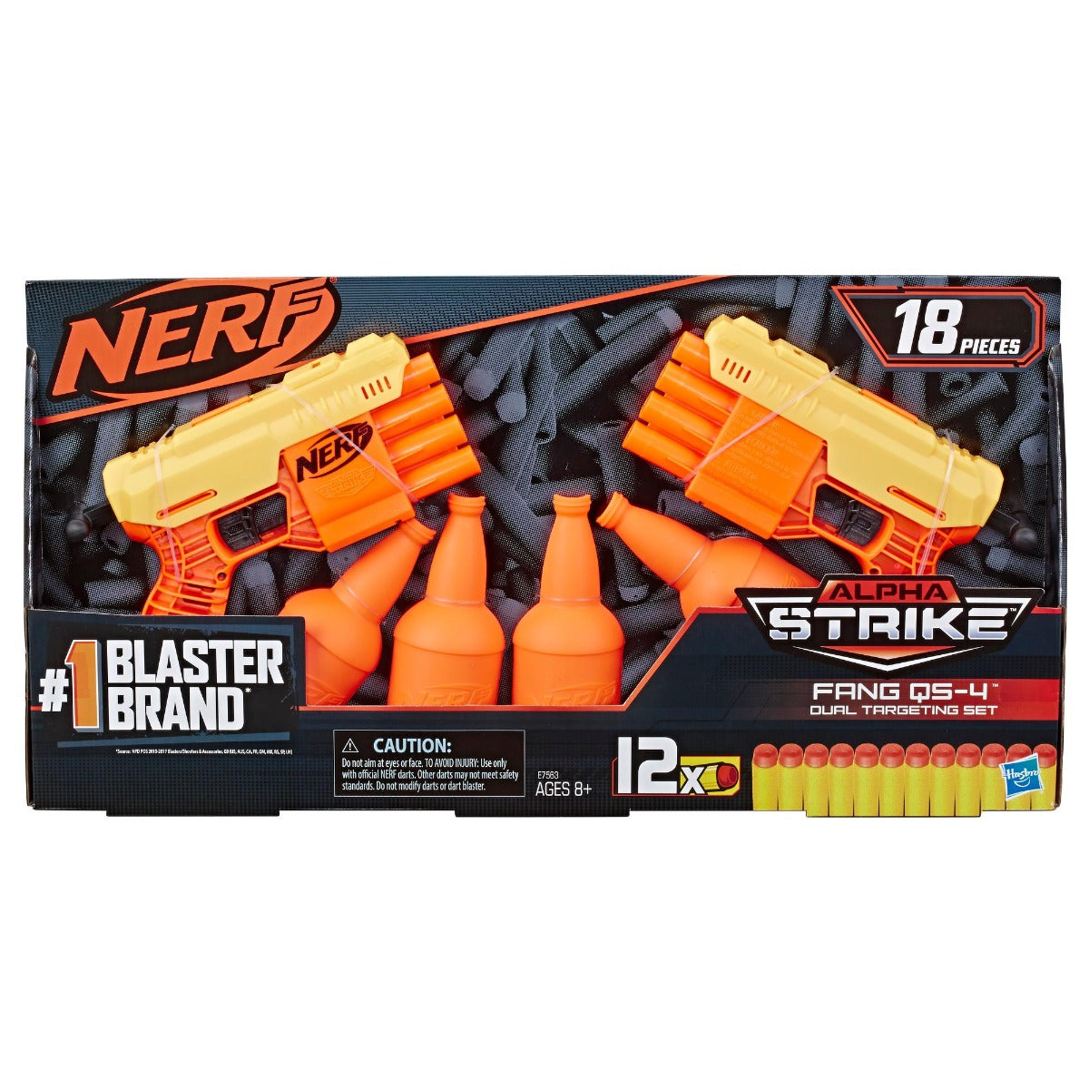Hasbro Nerf Alpha Strike Fang QS 4 Duel Tgt Set E7563 - Colorland Toys