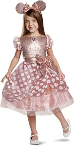 Rose Gold Minnie Deluxe Child Girl Costume, Medium (7-8) — view 5