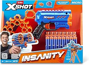X-Shot Insanity Micro Blaster with 24 Darts – 30m Range Foam Dart Gun — view 5