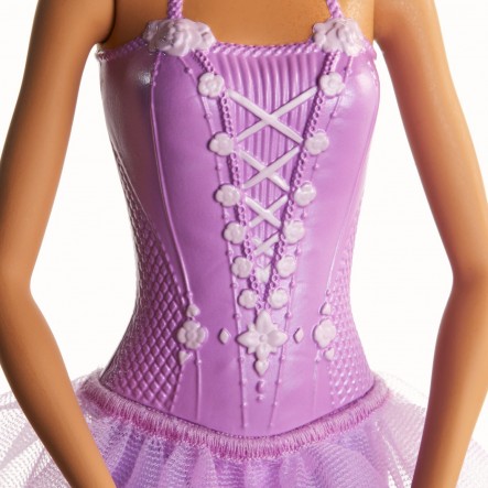 Barbie Ballerina Doll Brunette Purple Tutu GJL58 - Colorland Toys