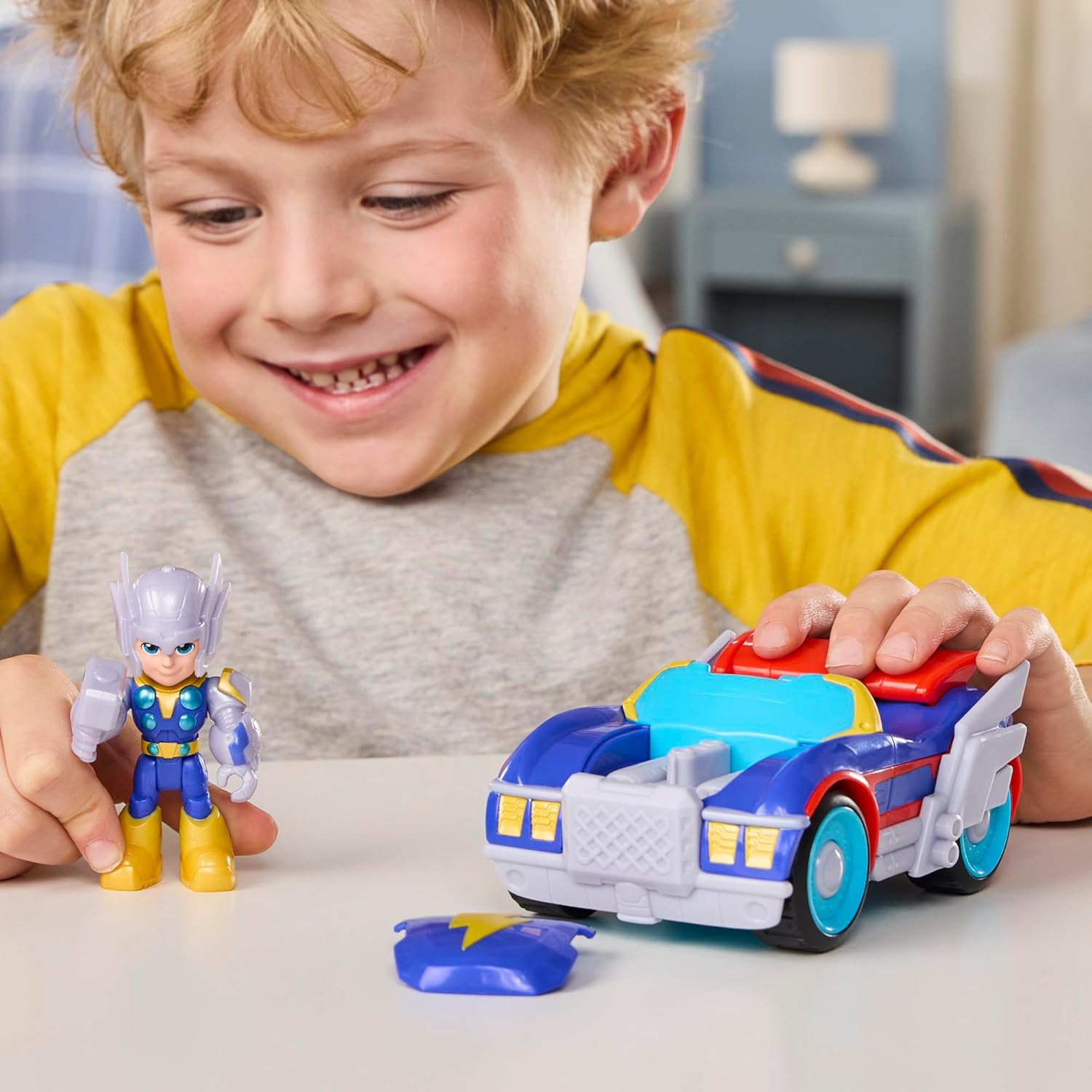 Marvel Iron Man & His Fantastic Friends Thor Racing Car Action Figure Set — view 5