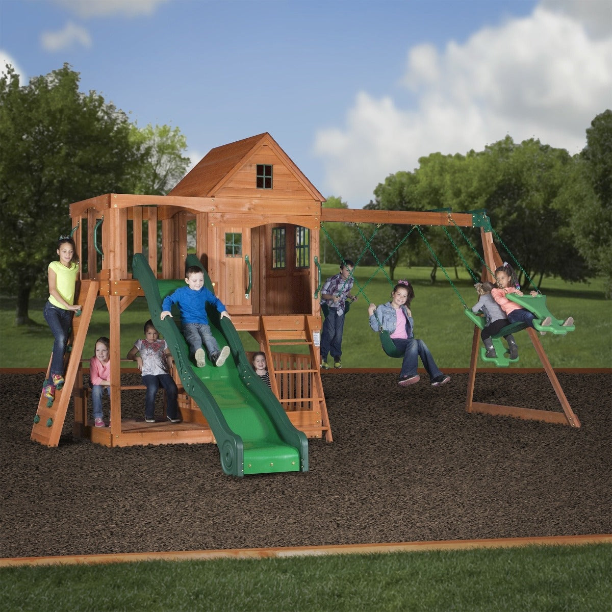 Backyard Discovery Pacific View Residential Wood Playset 1808058 - Colorland Toys