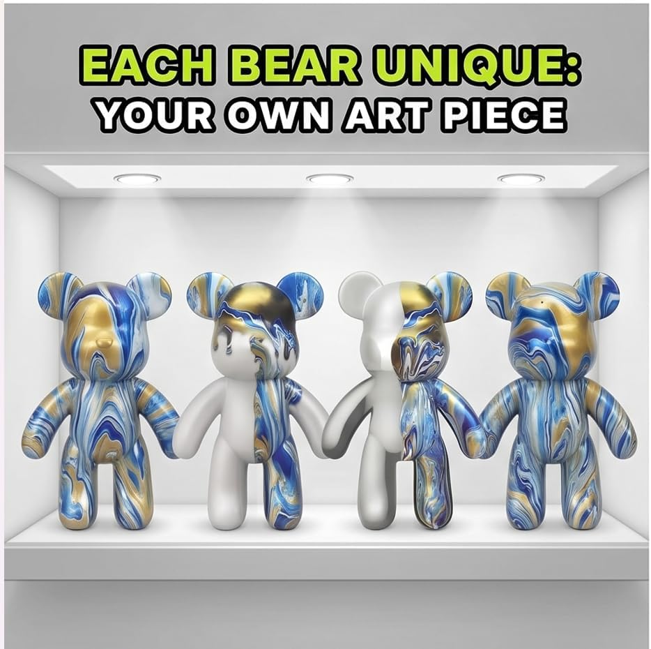 Pour Palz W3 Metallic Blue Collectible Bear - 40ml — view 5