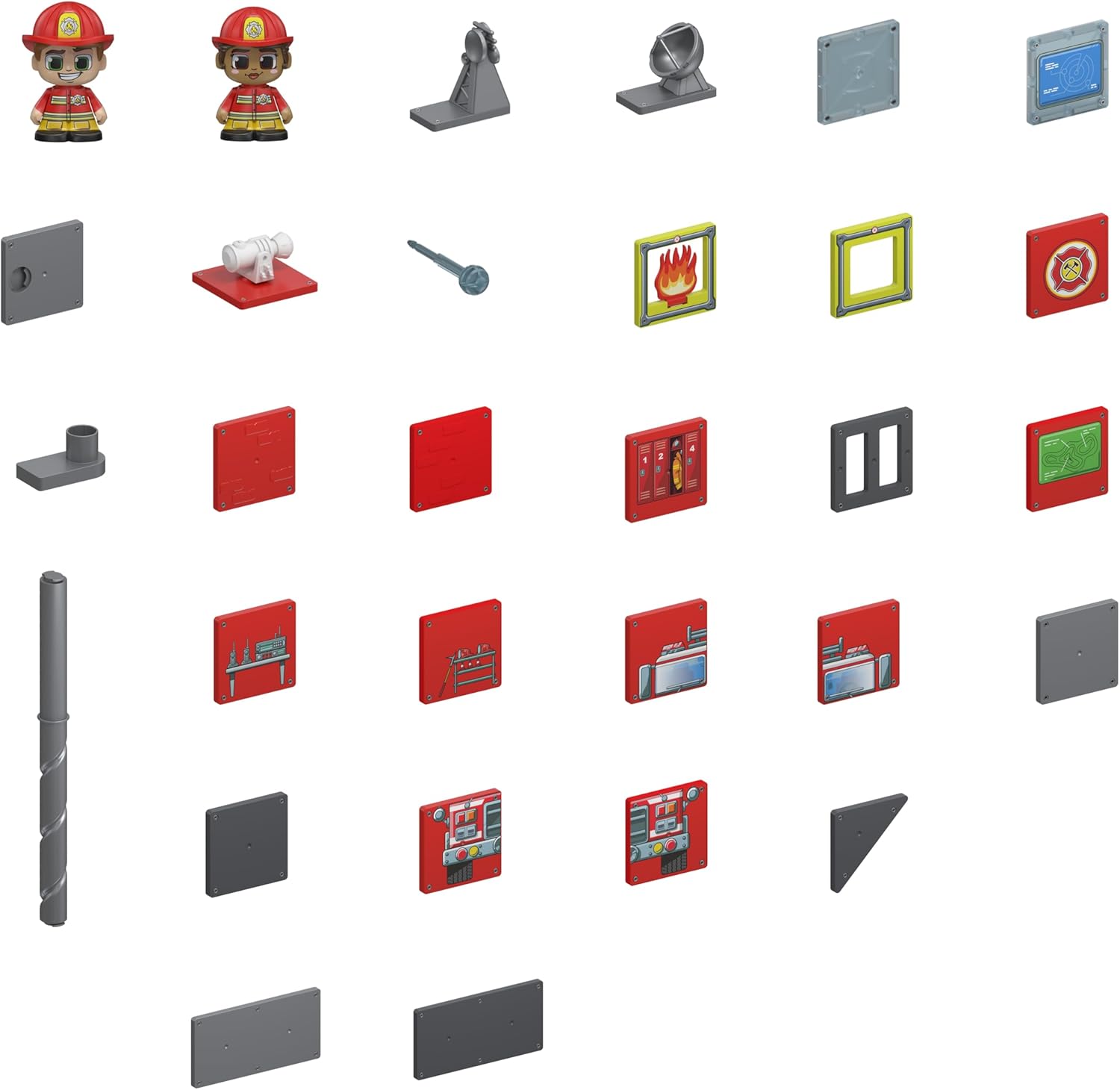 Tile Town Fire House Magnetic Tiles Building Playset for Kids 3+ — view 5