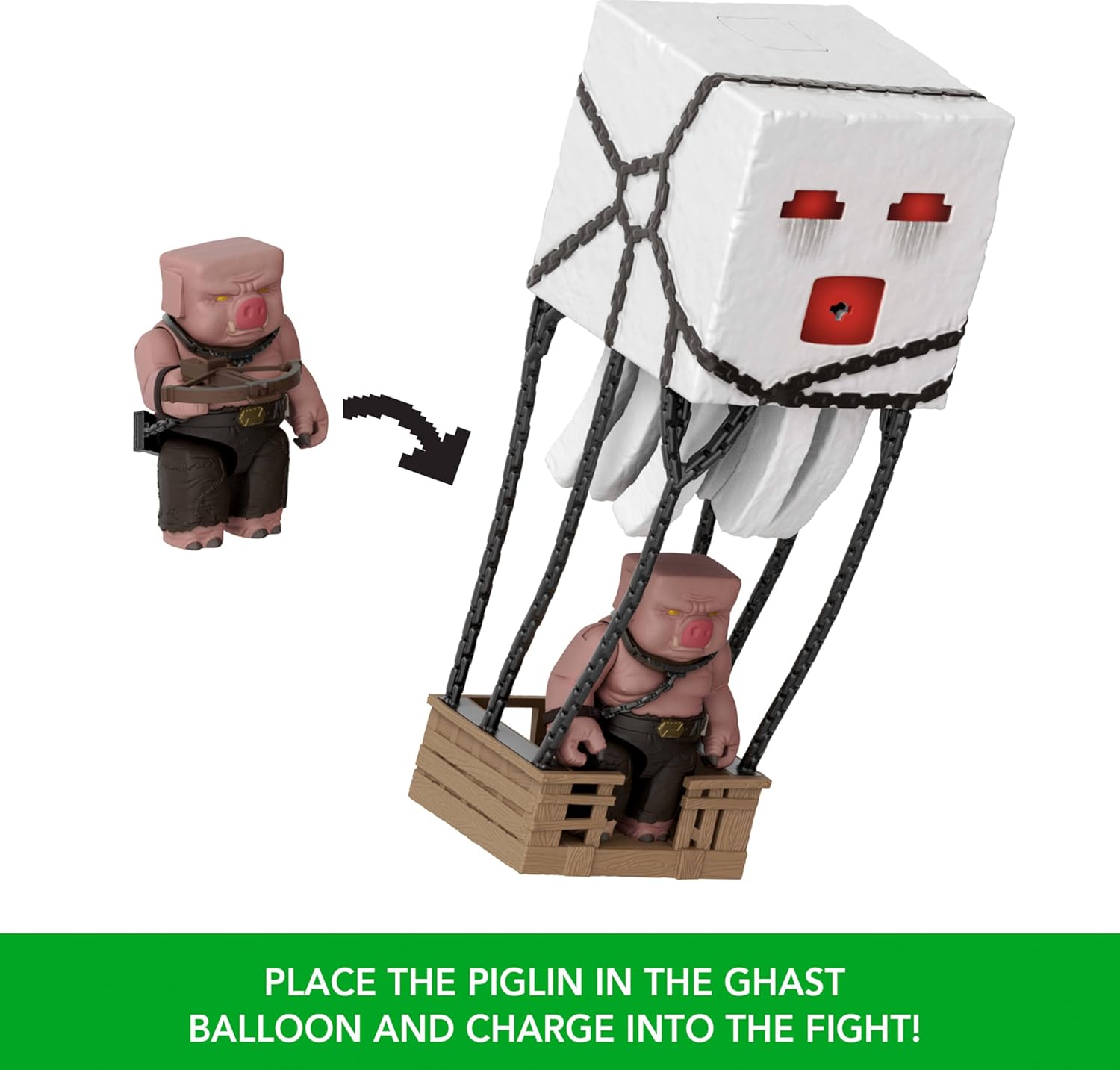 Mattel Minecraft Blast Attack Ghast Movie Action Figure Set — view 5