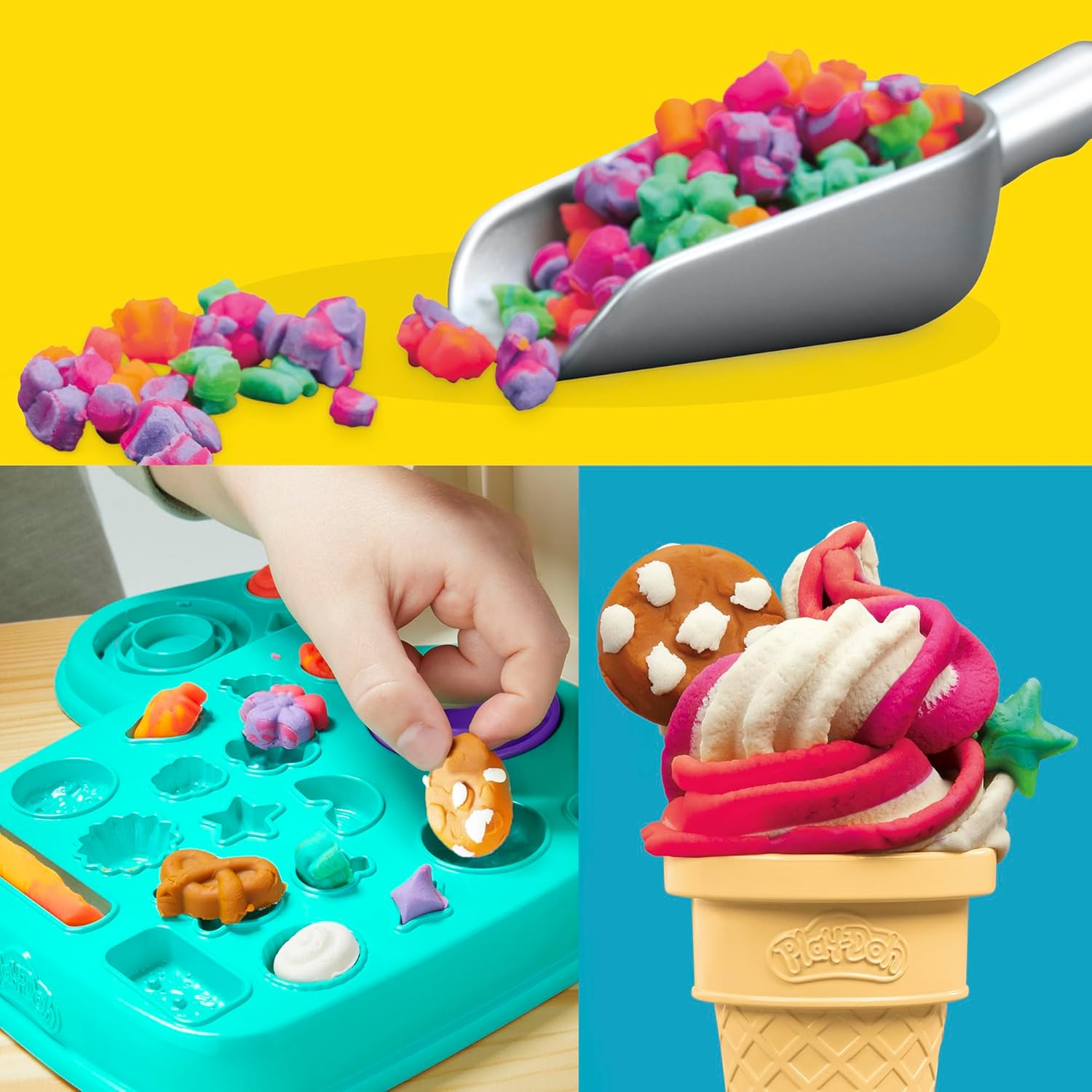 Play-Doh Rainbow Swirl Ice Cream Playset with 7 Accessories — view 5