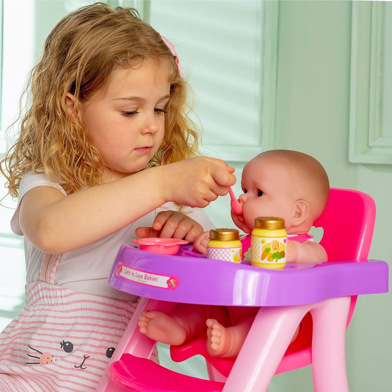 JC Toys Lots to Love Babies 14'' High Chair Gift Set – Multicolour — view 5