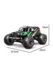 Polar Lights 4-WD Monster Truck RC Car Green 1:14 Scale HS14312