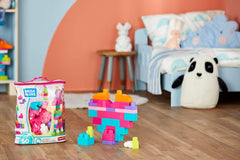 Mega Bloks First Builders Big Building Bag 60-Piece Pink DCH54 - Colorland Toys