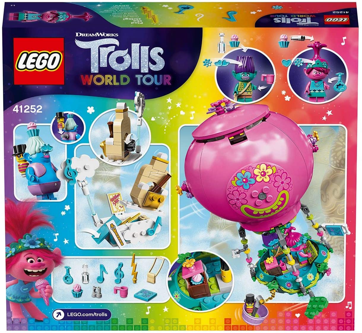 LEGO Trolls Poppy's Hot Air Balloon Adventure 41252 - Colorland Toys