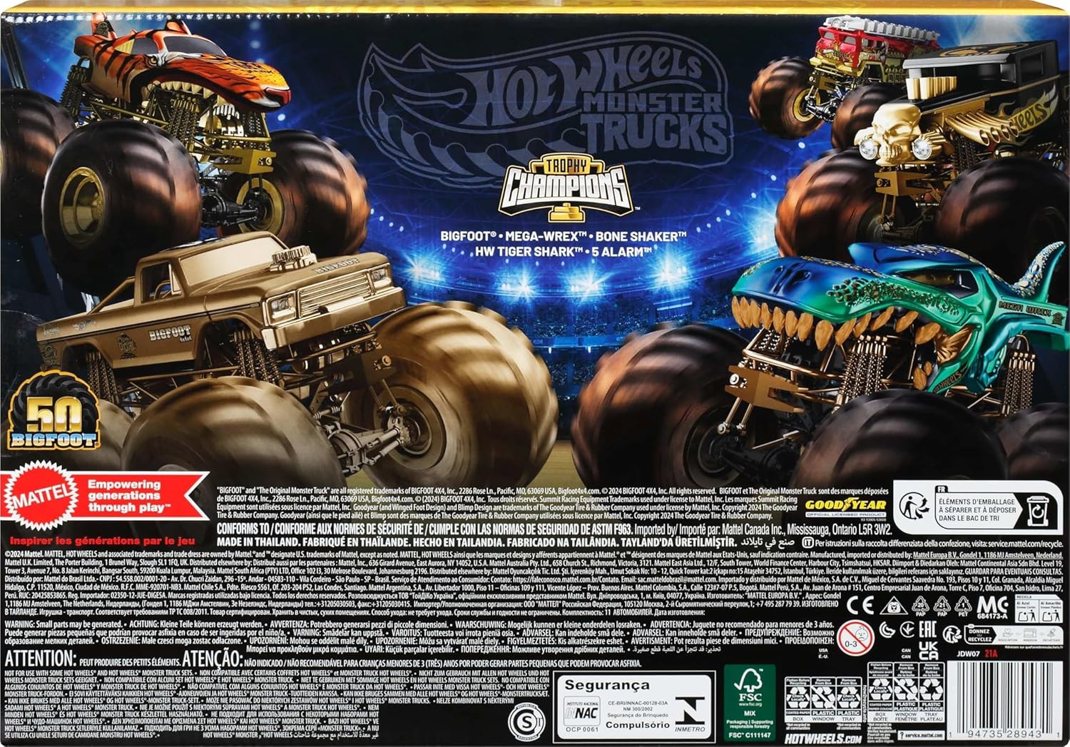 Hot Wheels Monster Trucks JDW07 Trophy Champions Collection Toy — view 6