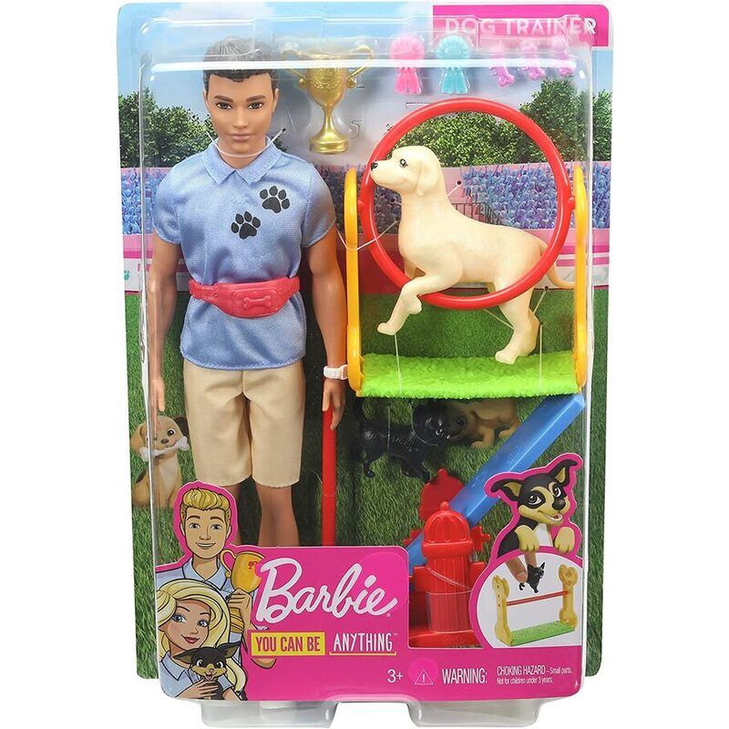 Barbie Ken Dog Trainer Playset with Doll GJM32 - Colorland Toys