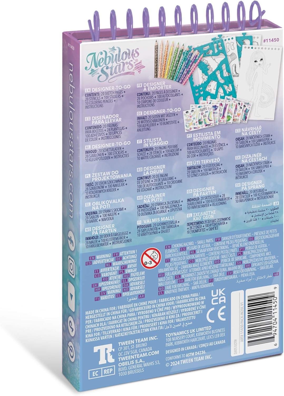 Nebulous Stars Designer-to-Go Portable Fashion Sketch Kit for Kids 7+ — view 6