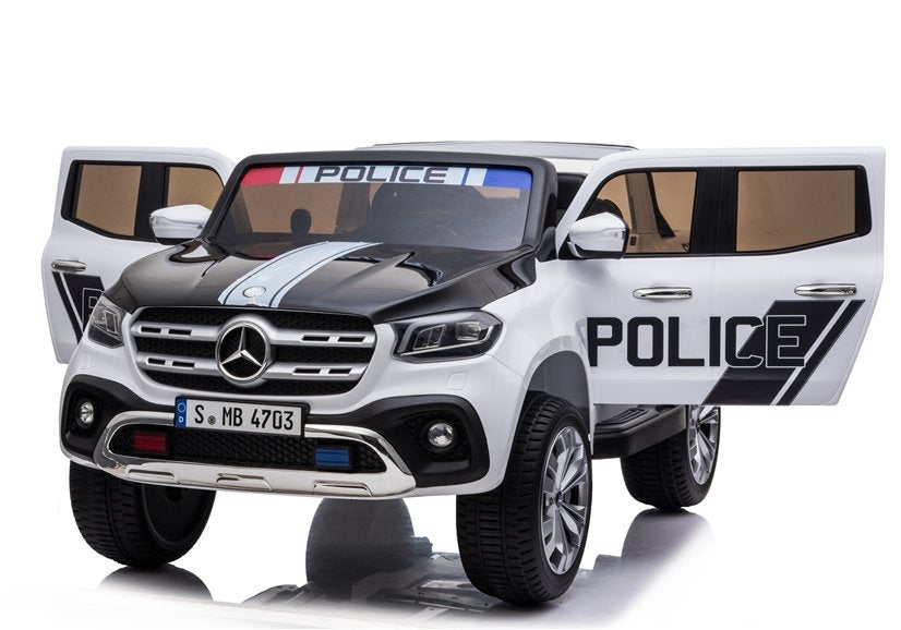 Megastar Licensed Ride On Mercedes Benz Police Car White 606J - Colorland Toys