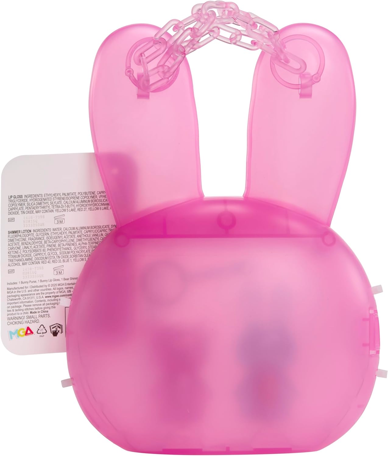 Mini Glam Purse with Cosmetic Bunny - Berry — view 6