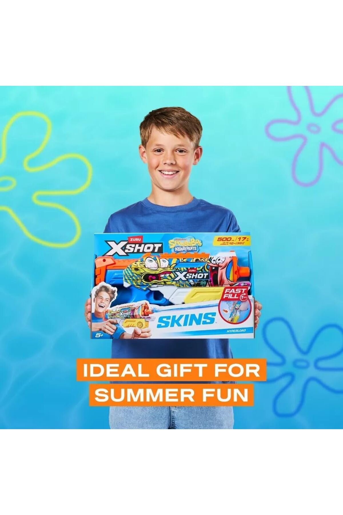 Zuru X-Shot Fast Fill Spongebob Hyperload Water Blaster Gun — view 6