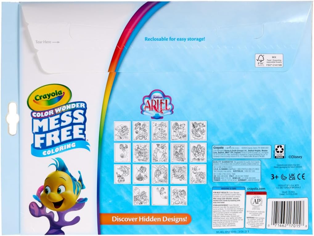Crayola Color Wonder Disney Junior Ariel Mess Free Coloring Pages — view 6