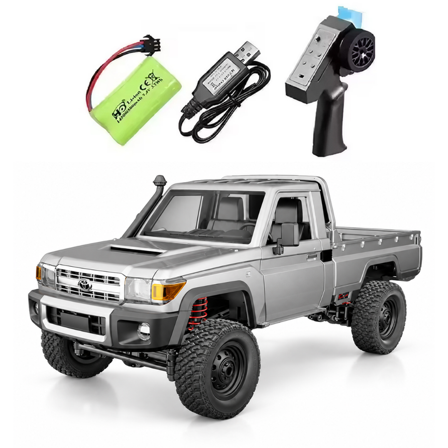 Toyota Land Cruiser LC79 4WD Off-Road Crawler Pickup Truck w/Upgraded LED Lighting (Silver) | MN-82PRO — image 1
