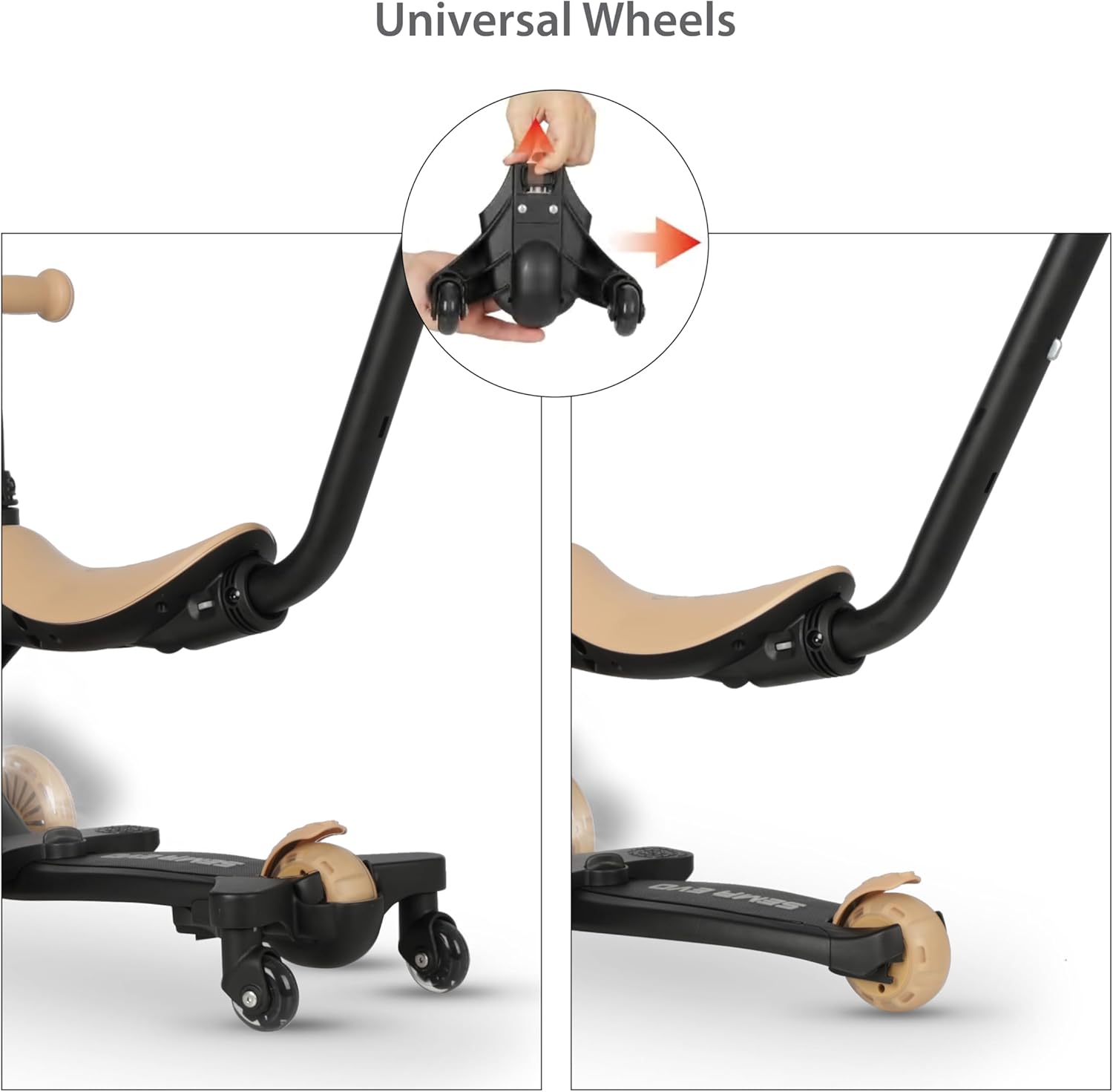 QPlay Sema EVO 5-in-1 Ride On Scooter, Pink, Ages 1–6 — view 7
