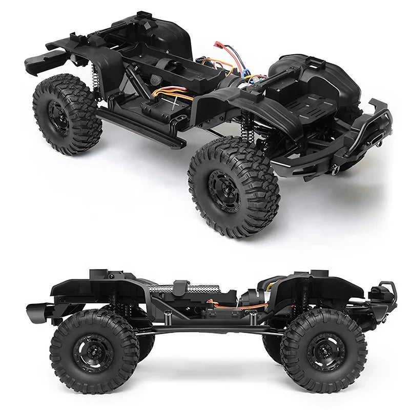 HB Toys RTR R1001/2/3 Upgraded 1/10 2.4G 4WD RC Car with Winch Differential Lock Rock Crawler LED 2 Speed Off-Road Truck — view 7
