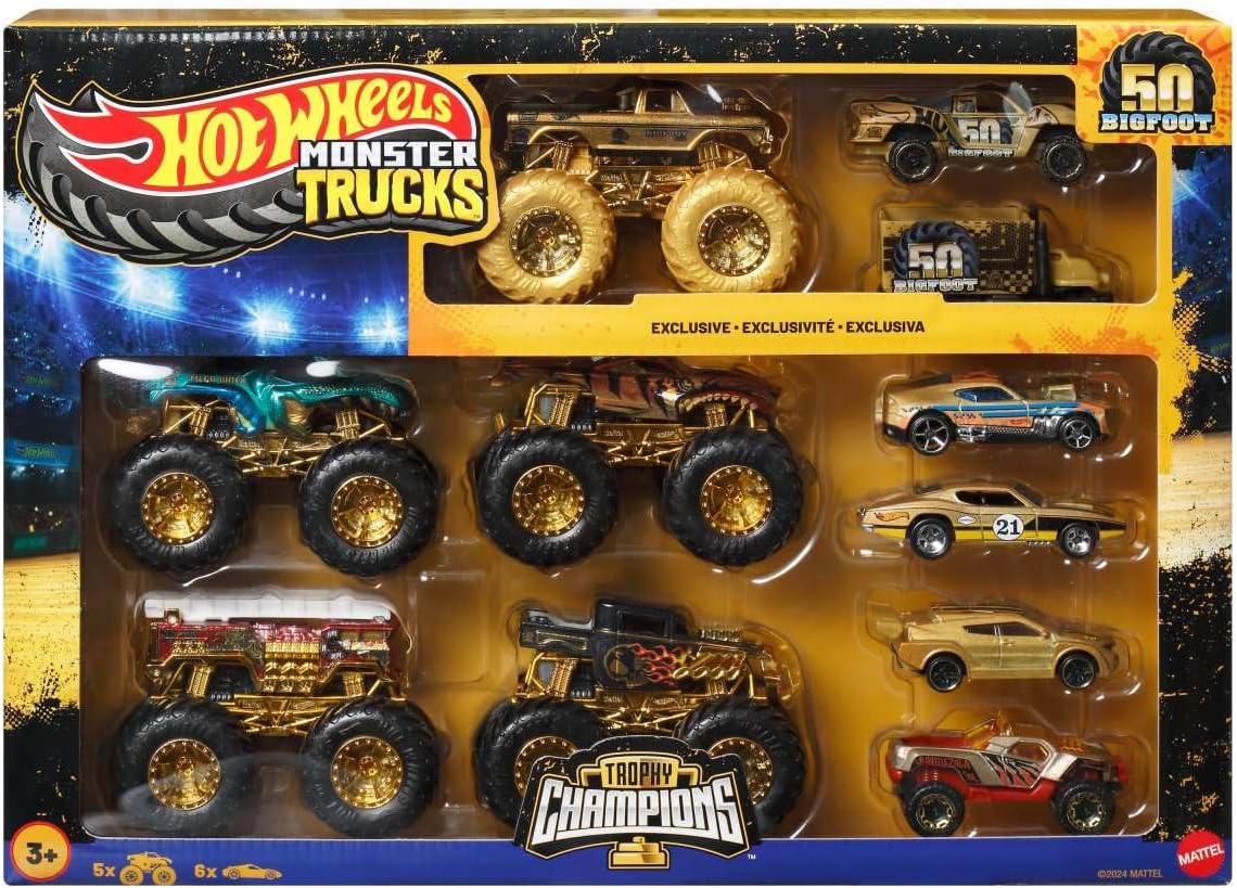 Hot Wheels Monster Trucks Glow in the Dark 10-Pack Cars & Trucks — view 7
