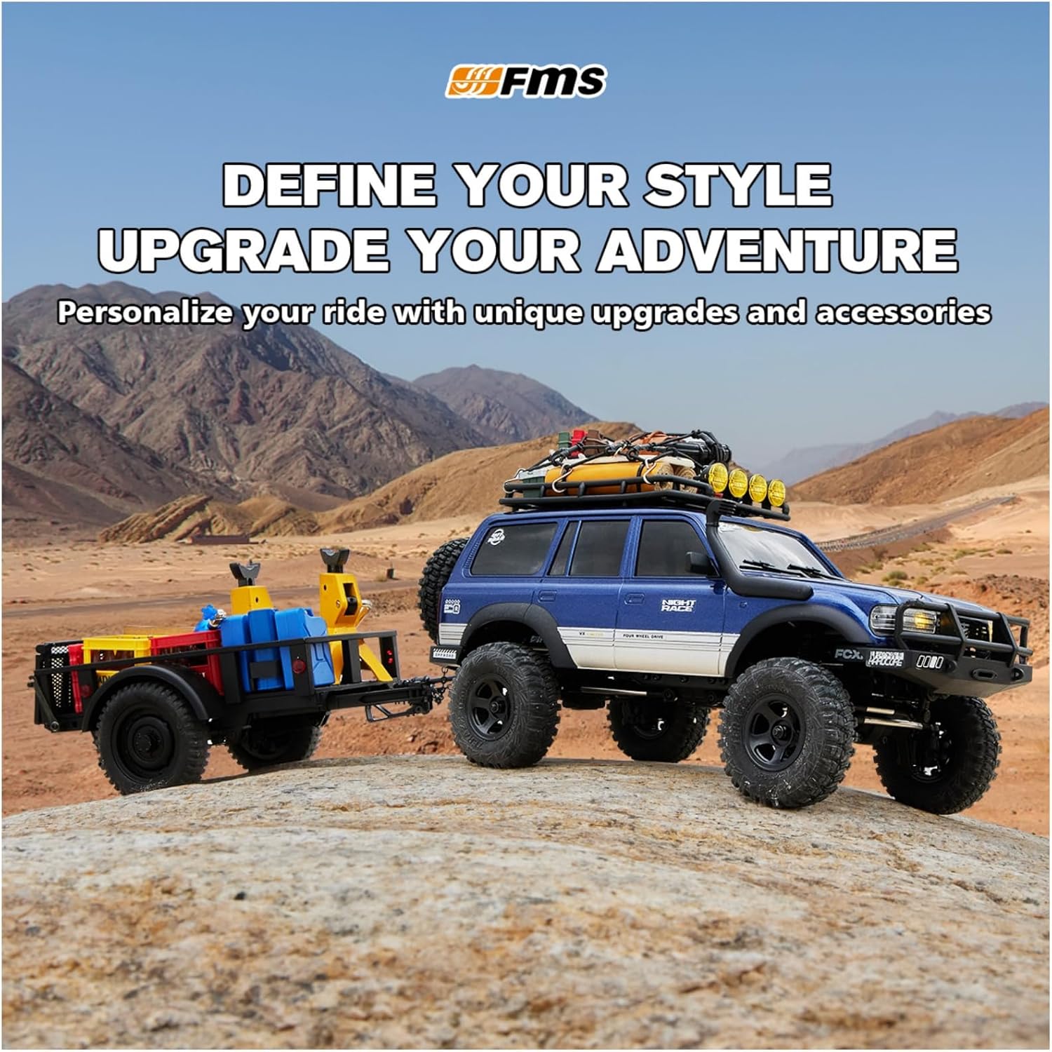 JXC LC80 Land Cruiser Road Crawler RC Car 1:12 4WD JXC5826  — view 7