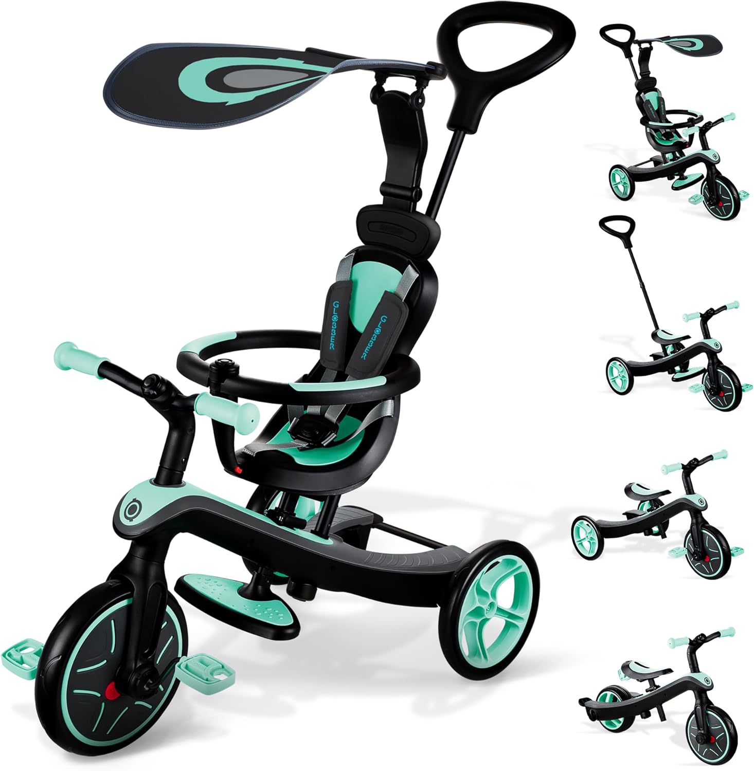 GLOBBER Explorer Trike 4-in-1 Pro Turquoise – Tricycle & Balance Bike — view 7