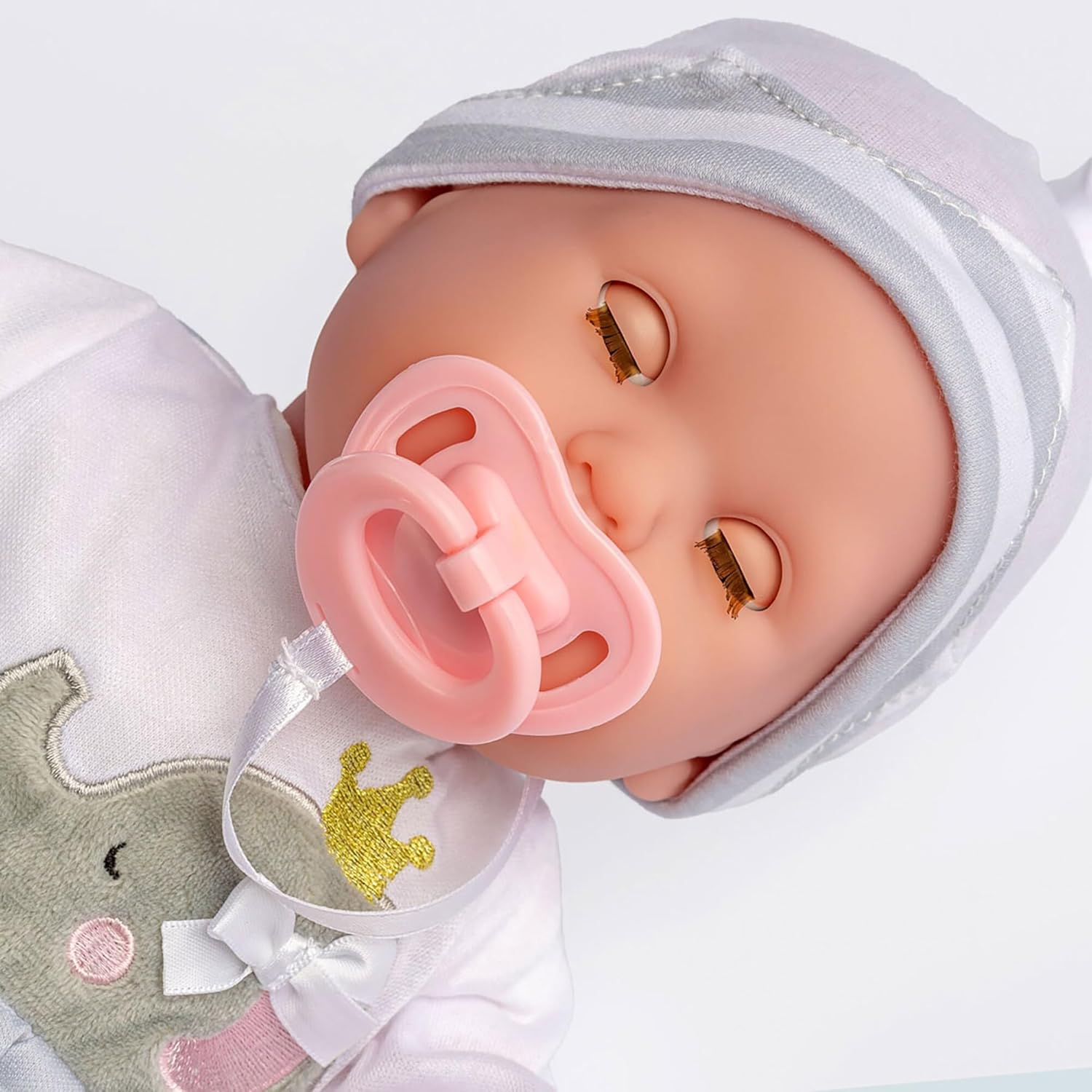 JC TOYS Berenguer Boutique Soft Body Doll 38 cm, Grey, Eyes Open/Close — view 7