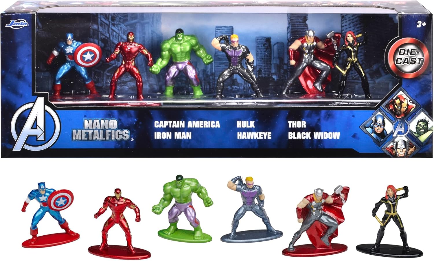 Jada Marvel Avengers Die-Cast Nanofigures Diorama Set (6pcs, 4cm) — view 7