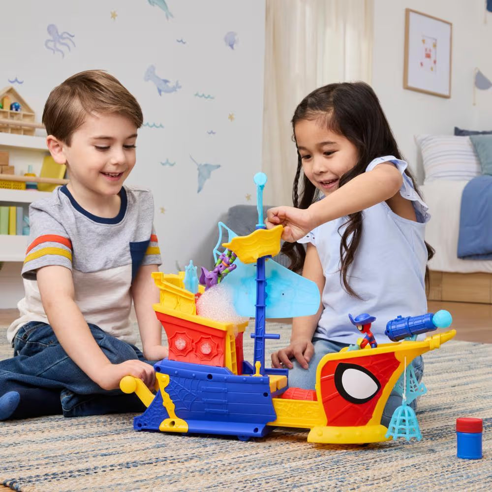 Spidey And His Amazing Friends Webs Ahoy Bubble Ship G0666 - Colorland Toys