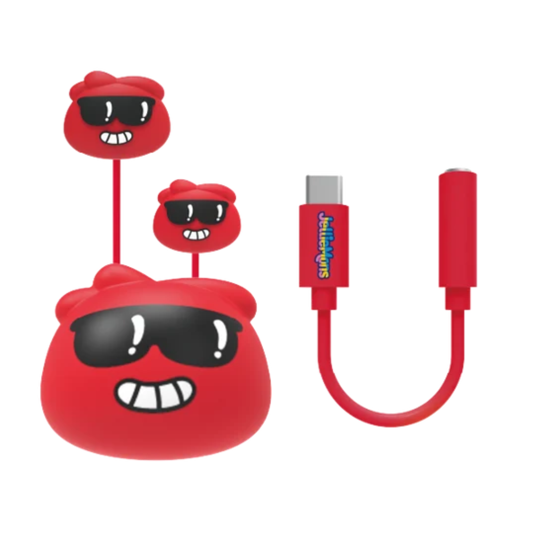 Jellie Drops Wired Earphones Red 3.5mm EP502R