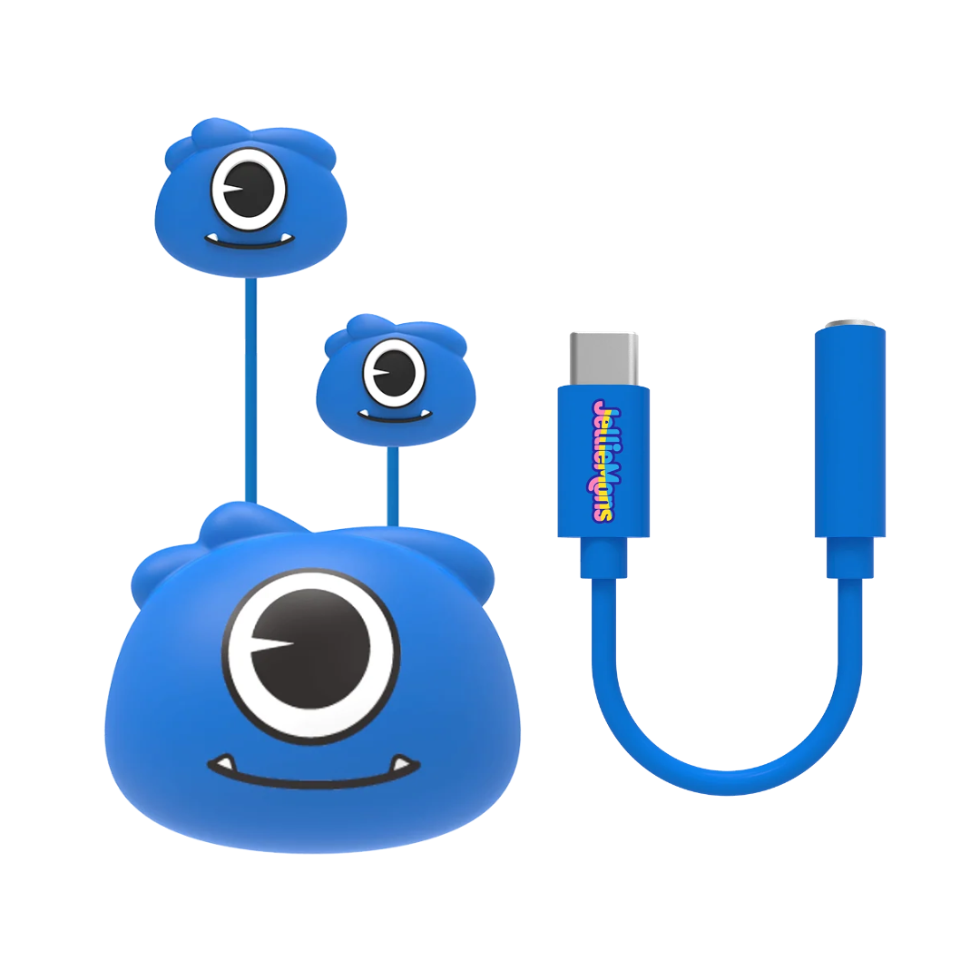Jellie Drops Wired Earphones Blue 3.5mm EP502B