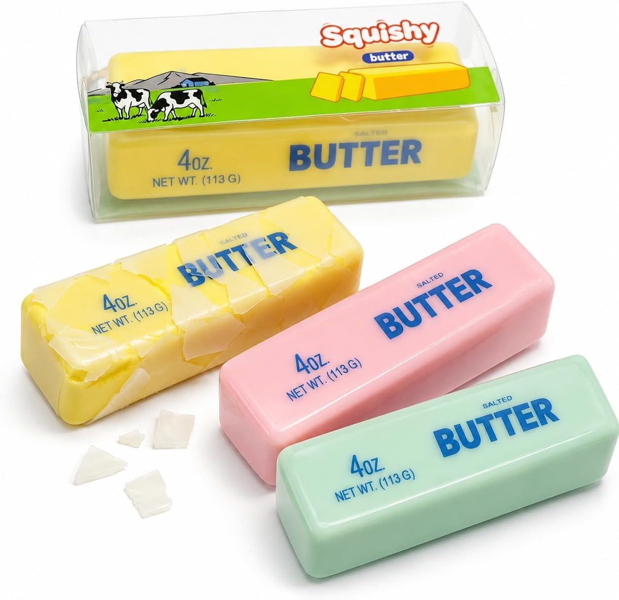 Wax Butter Squishy Crunchy & Slow-Rebound PU Fidget Toy - Yellow — view 8