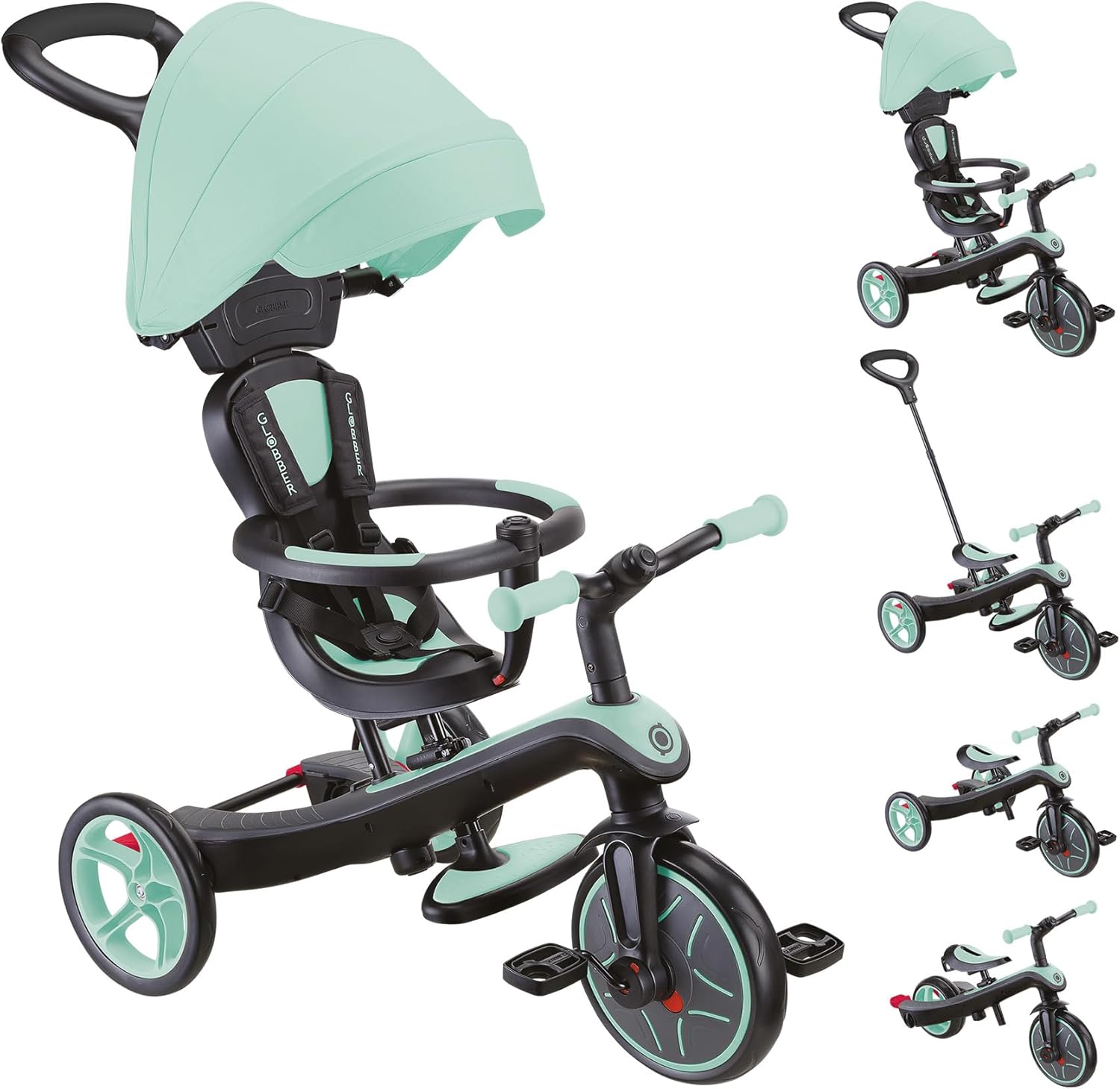 GLOBBER Explorer Trike 4-in-1 Pro Turquoise – Tricycle & Balance Bike — view 8