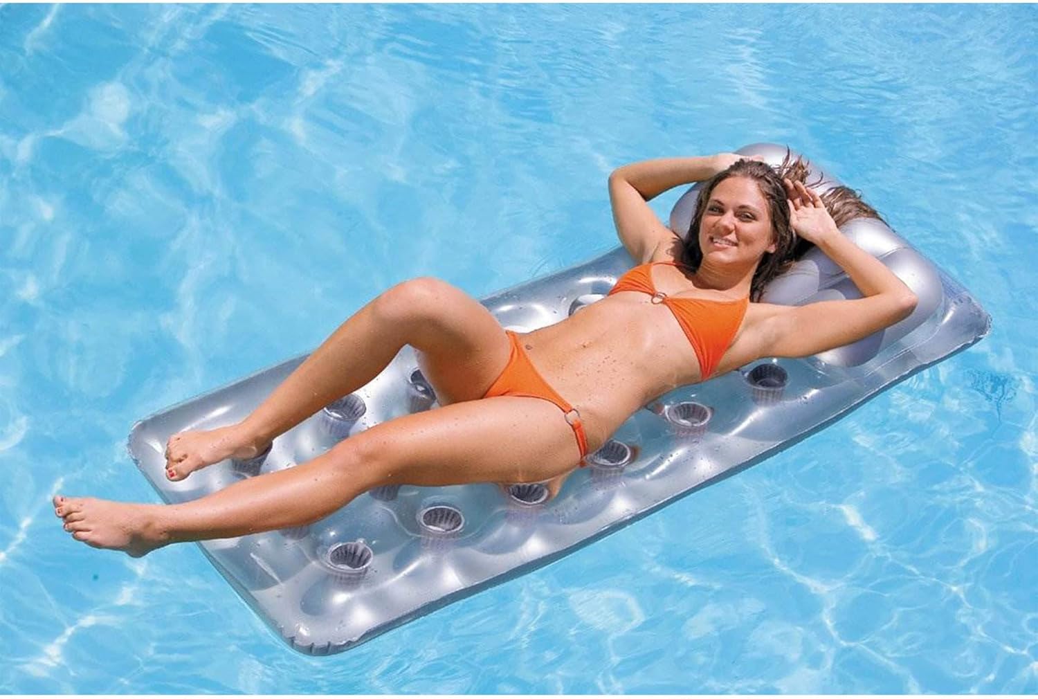 Intex 18 Pockets Suntanner Air Mattress 188 x 71 cm Silver — view 8