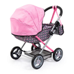 Bayer Pram Cosy, Doll Pramset Fairy Poka Dot Grey Pink