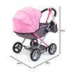 Bayer Pram Cosy, Doll Pramset Fairy Poka Dot Grey Pink