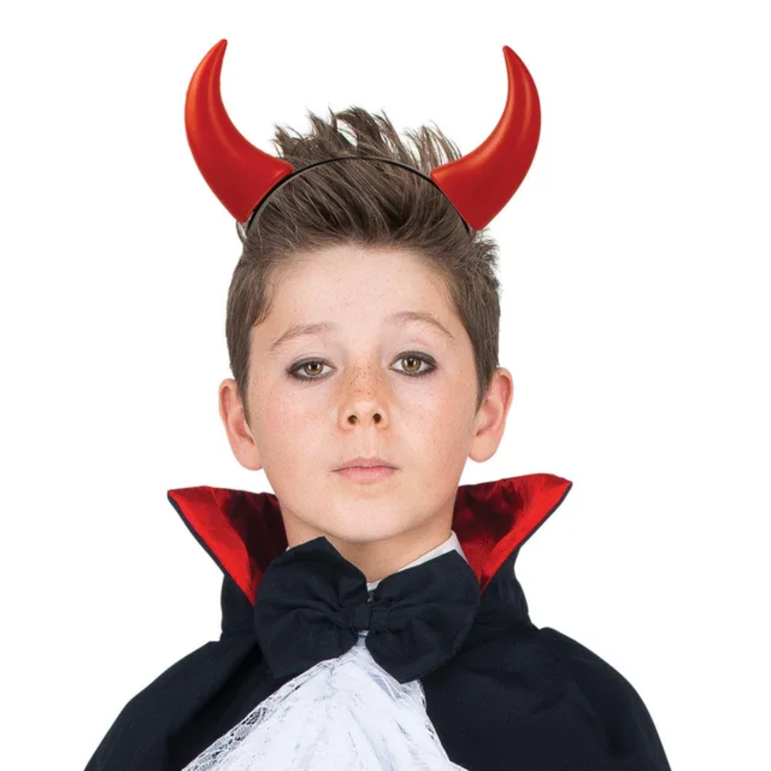 Spooky Halloween Red Devil Horn Headband — image 2