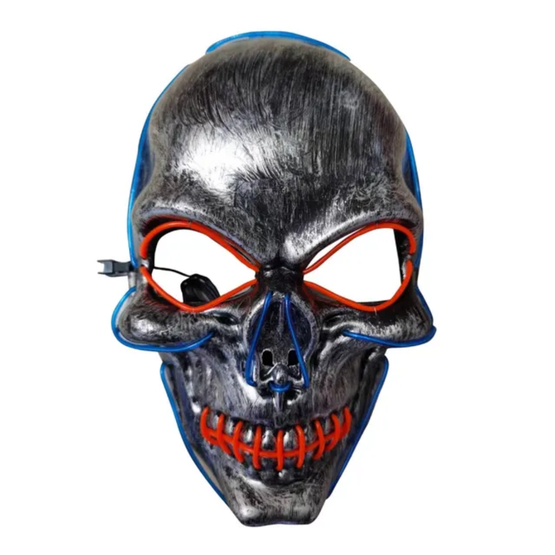Light Up Skull Mask Spooky Halloween Accessory — image 1