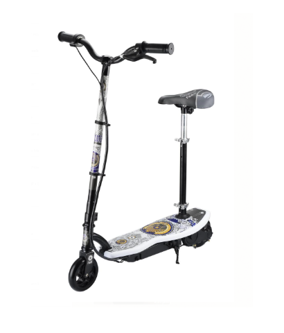 Motor E-Scooter with Seat White CD10S - Colorland Toys