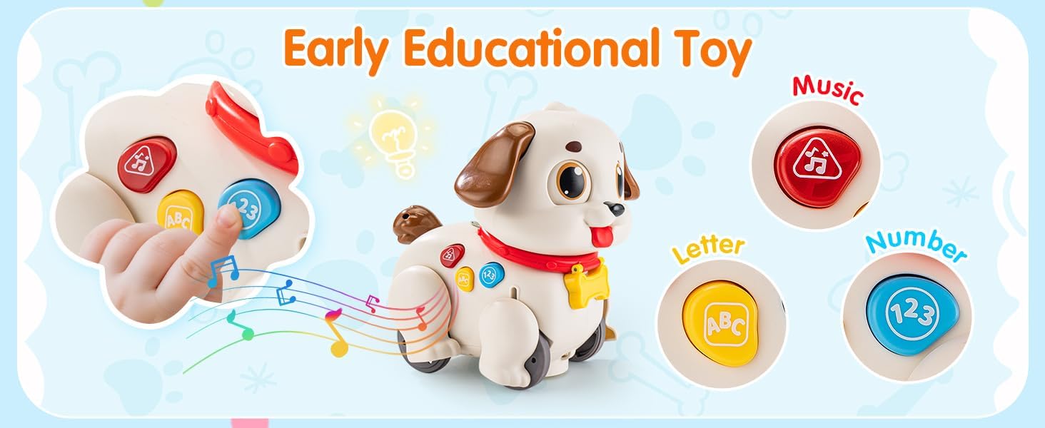 HOLA Musical Dancing Puppy Tummy Time Toy for 6-12 Months — view 9