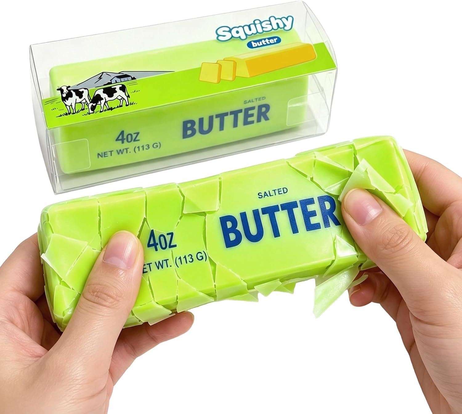 Wax Butter Squishy Crunchy & Slow-Rebound PU Fidget Toy - Yellow — view 9